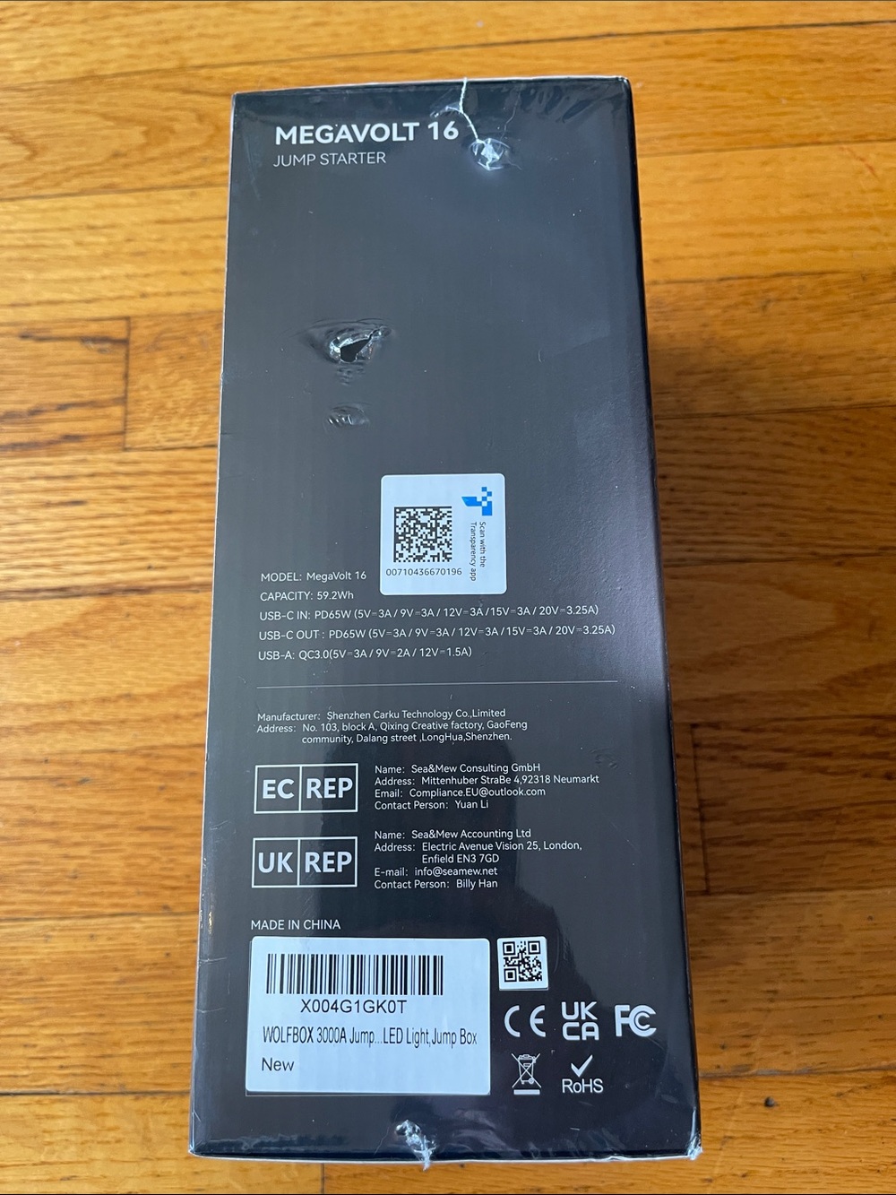 WOLFBOX Portable Jump Starter NWT - Picture 3 of 3